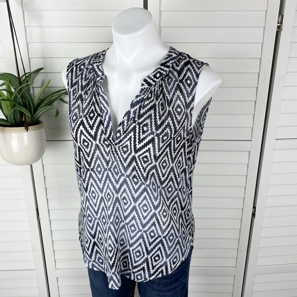Velvet by Graham & Spencer Dayna Tank Top Sleeveless Blouse Ikat Ombre Size S